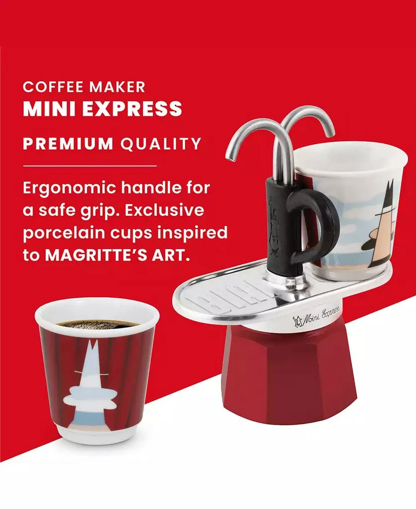 商品Bialetti|Set Mini Express "R" Magritte Plus 2 Bicc. 2.8 OZ Coffeemaker,价格¥408,第4张图片详细描述