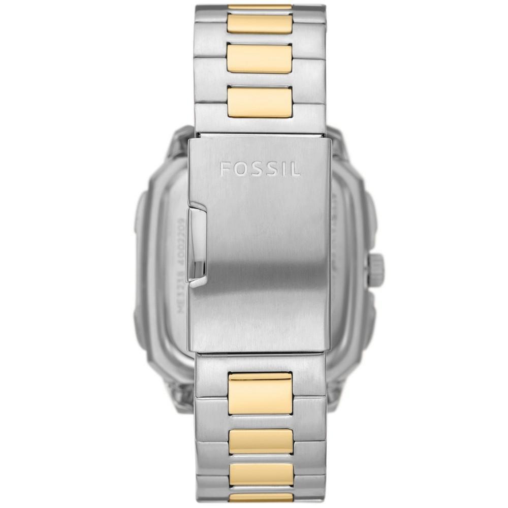 商品Fossil|Men's Inscription Automatic Two-Tone Stainless Steel Bracelet Watch, 42mm,价格¥1889,第5张图片详细描述