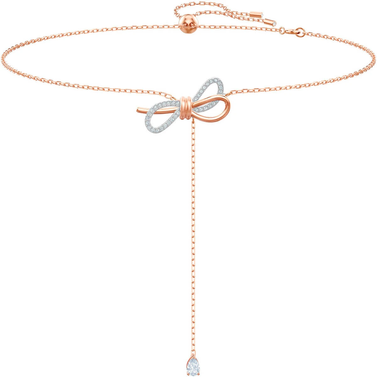 商品Swarovski|SWAROVSKI 施华洛世奇 蝴蝶结女士可调节锁骨项链 5447082 ,价格¥593,第1张图片