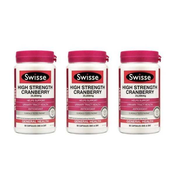 商品Swisse|swisse蔓越莓精华胶囊90粒女性卵巢保养妇科泌尿*3,价格¥810,第1张图片