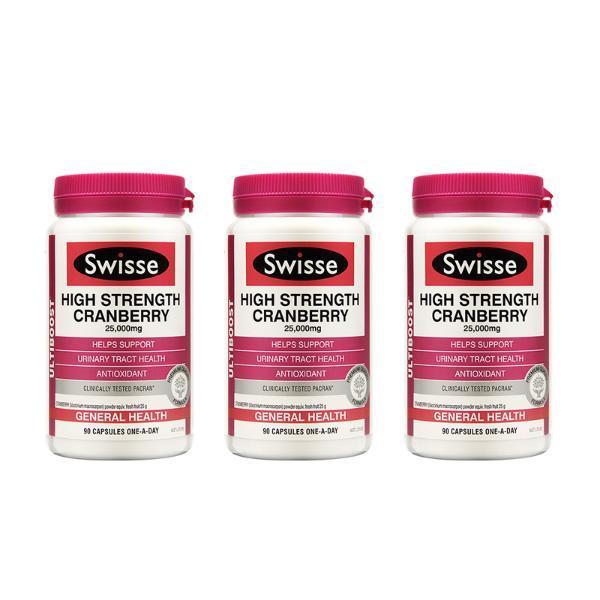 商品Swisse|swisse蔓越莓精华胶囊90粒女性卵巢保养妇科泌尿*3,价格¥728,第1张图片