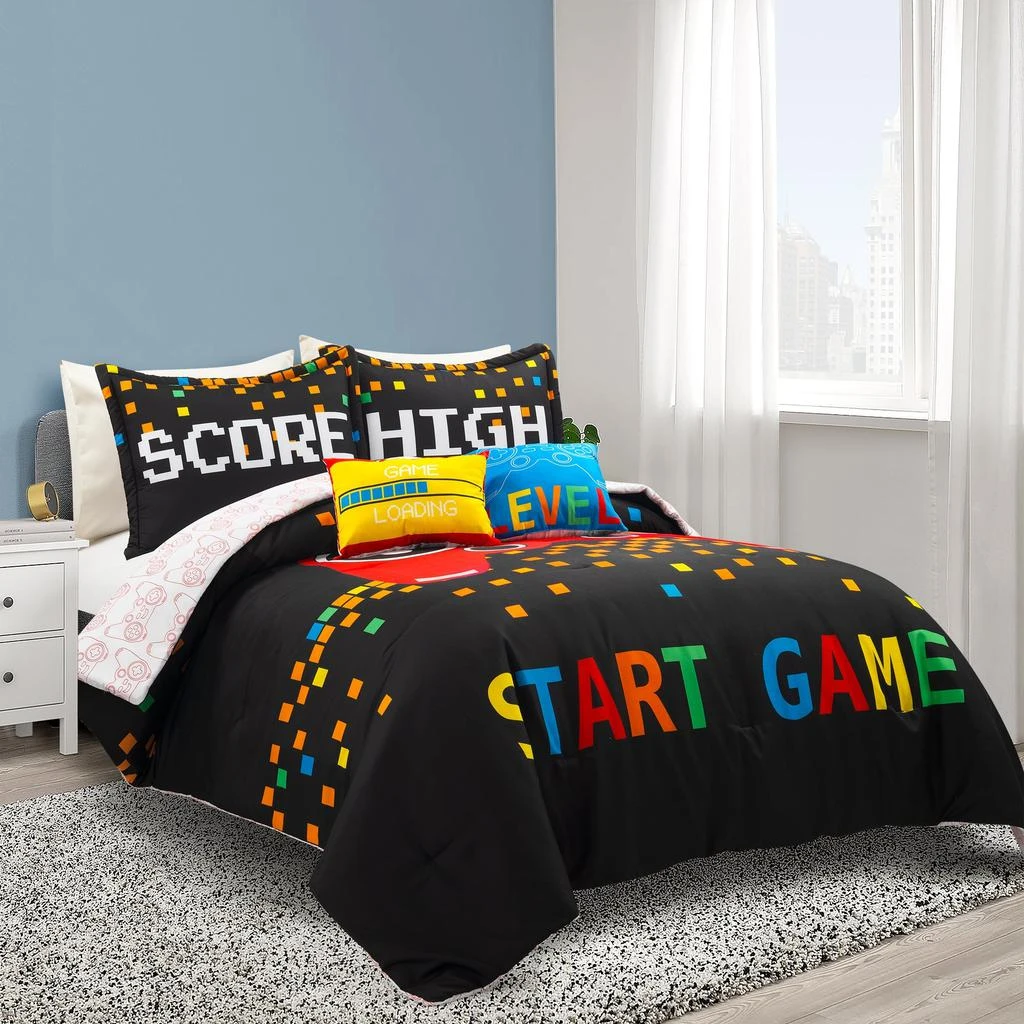 商品Lush Decor|Video Games Reversible Oversized Comforter Navy/Multi 4Pc Set Twin,价格¥1255,第1张图片