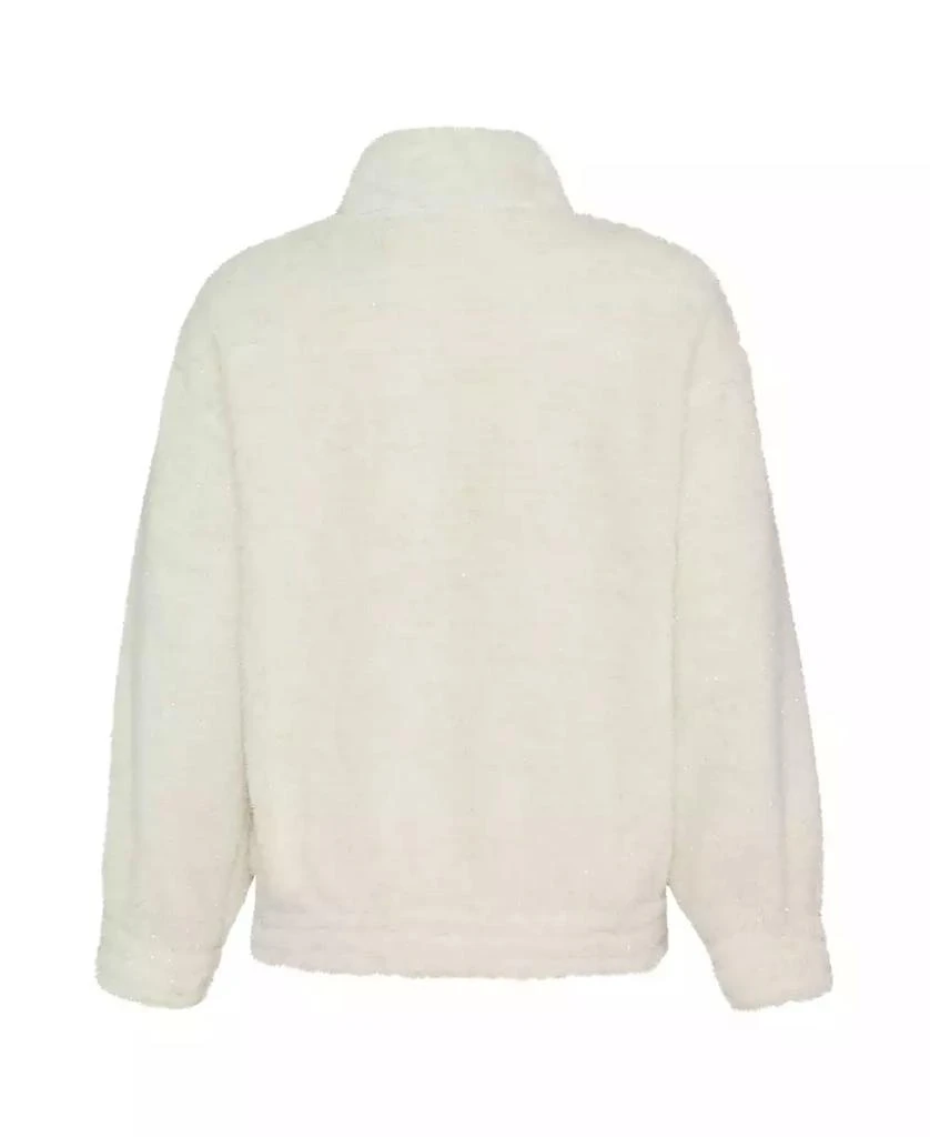Big Girls Mock Neck Furry Lurex Sherpa Pullover Jacket 商品
