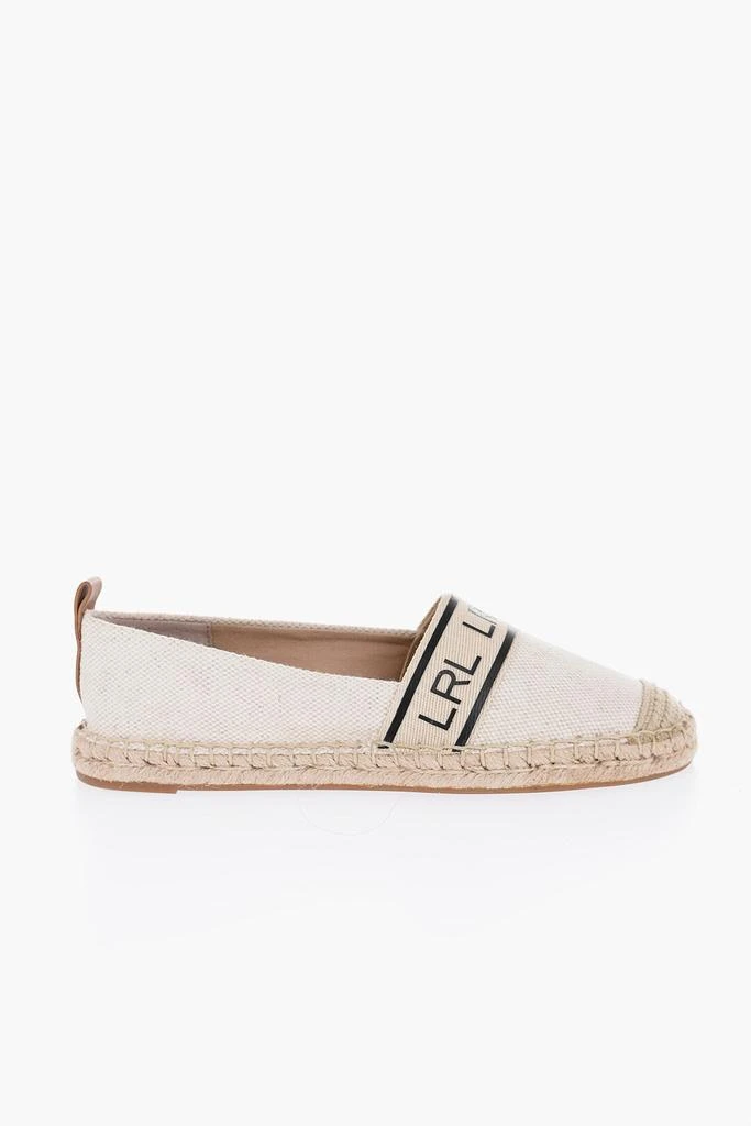 商品Ralph Lauren|Polo Ralph Lauren Canvas CAYLEE Espadrillas with Leathr Detail and Raffia sole,价格¥856,第3张图片详细描述