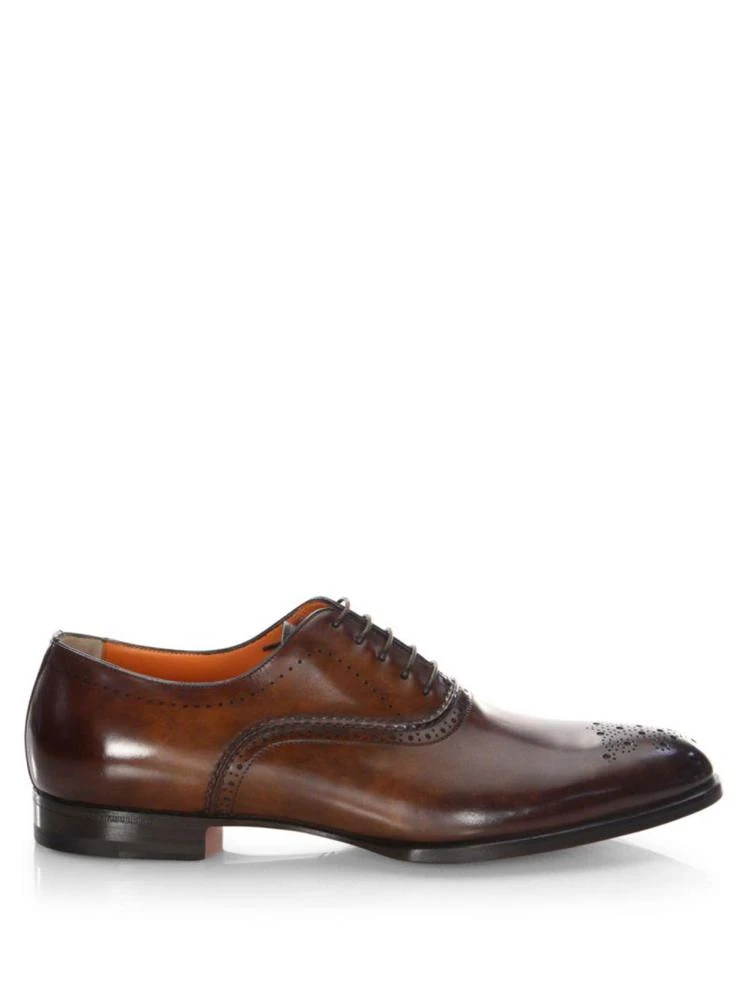 商品Santoni|SJ Hand-Stitched Leather Oxfords,价格¥4721,第5张图片详细描述