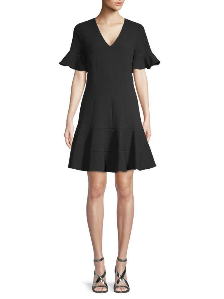 商品Rebecca Taylor|Textured Bell-Sleeve Dress,价格¥633,第3张图片详细描述