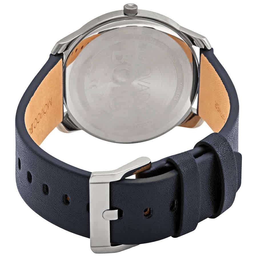 Movado Bold Quartz Grey Dial Blue Leather Mens Watch 3600586商品第3张图片规格展示