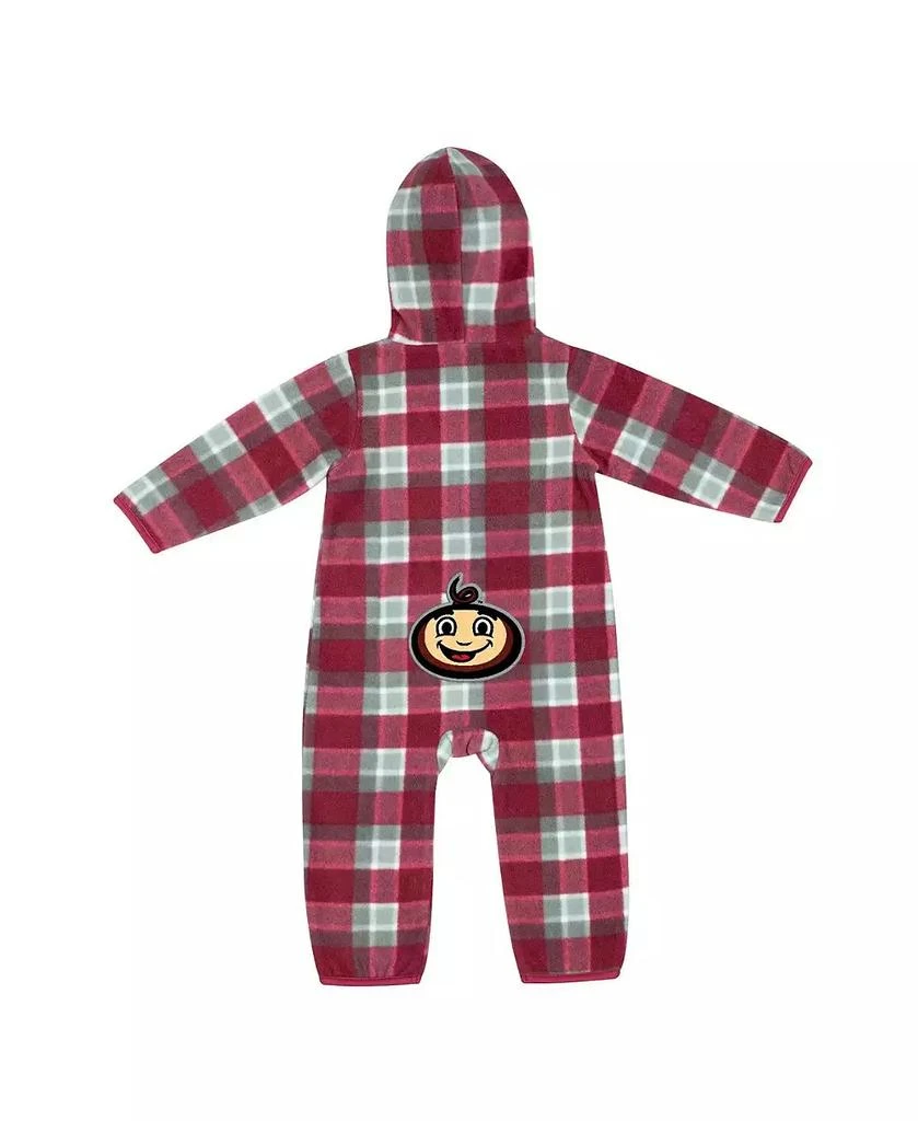 商品Colosseum|Infant Boys and Girls Scarlet, Gray Ohio State Buckeyes Farays Plaid Full-Zip Hoodie Jumper,价格¥226,第2张图片详细描述