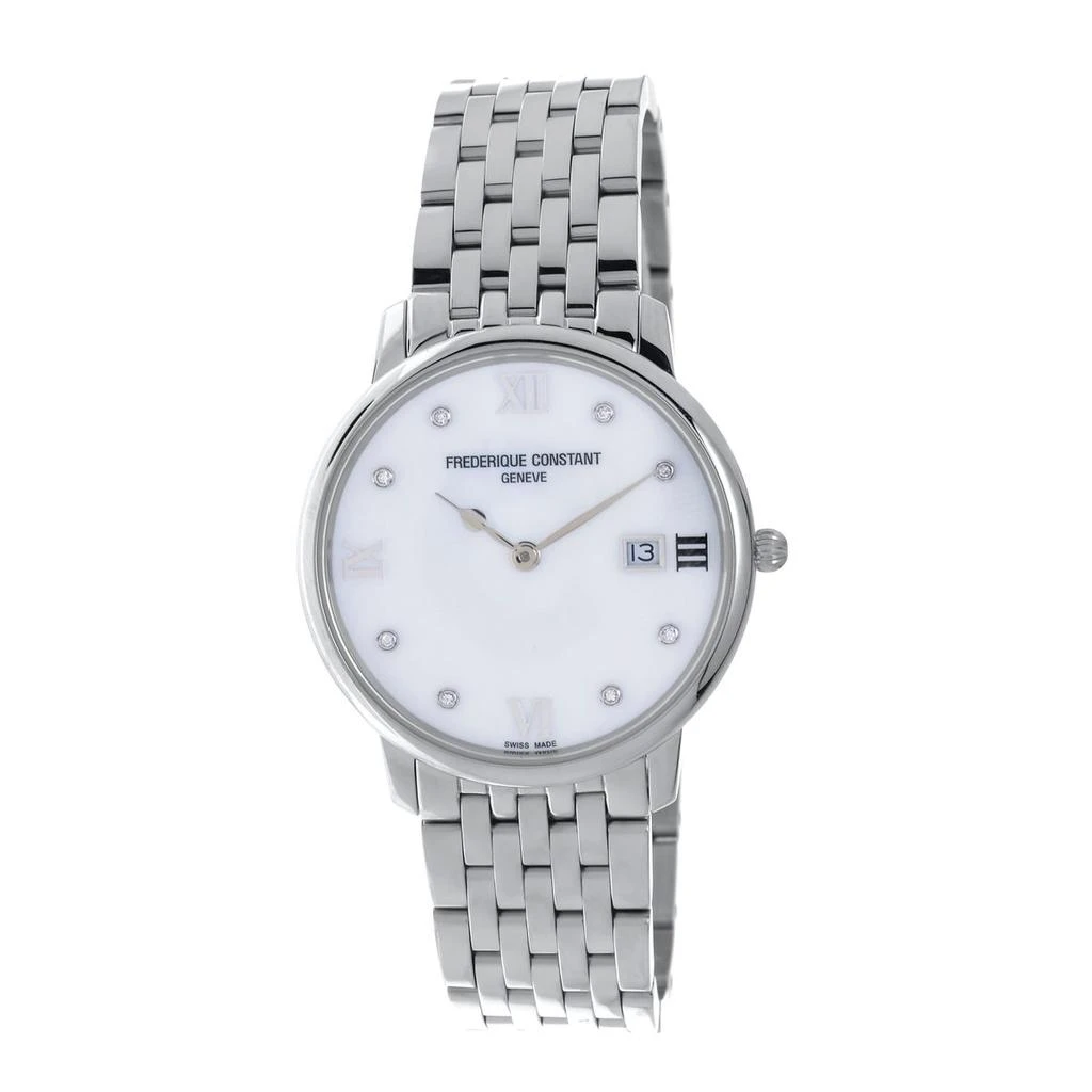 商品Frederique Constant|Frederique Constant Classics Slimline Stainless Steel Quartz Women's Watch FC-220MPWD3S6B,价格¥4361,第1张图片