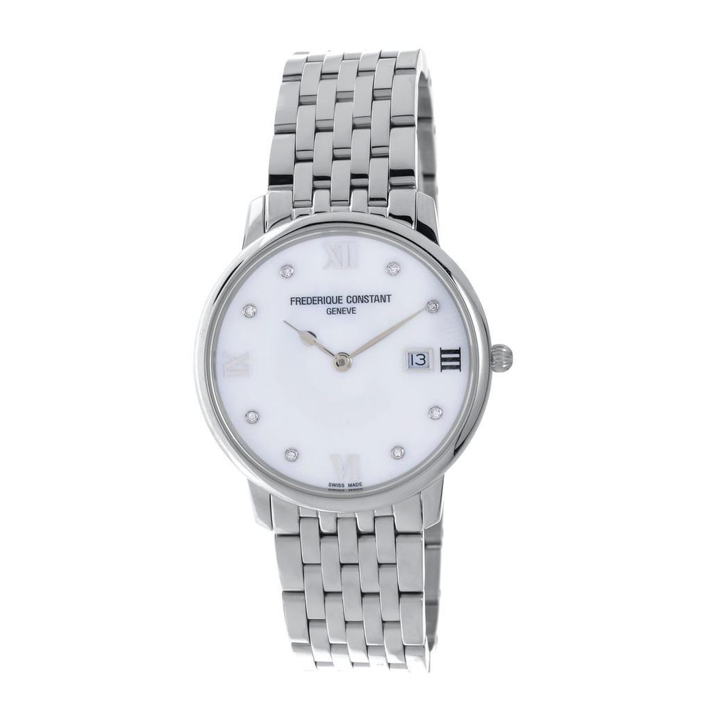 商品Frederique Constant|Frederique Constant Classics Slimline Stainless Steel Quartz Women's Watch FC-220MPWD3S6B,价格¥4170,第1张图片