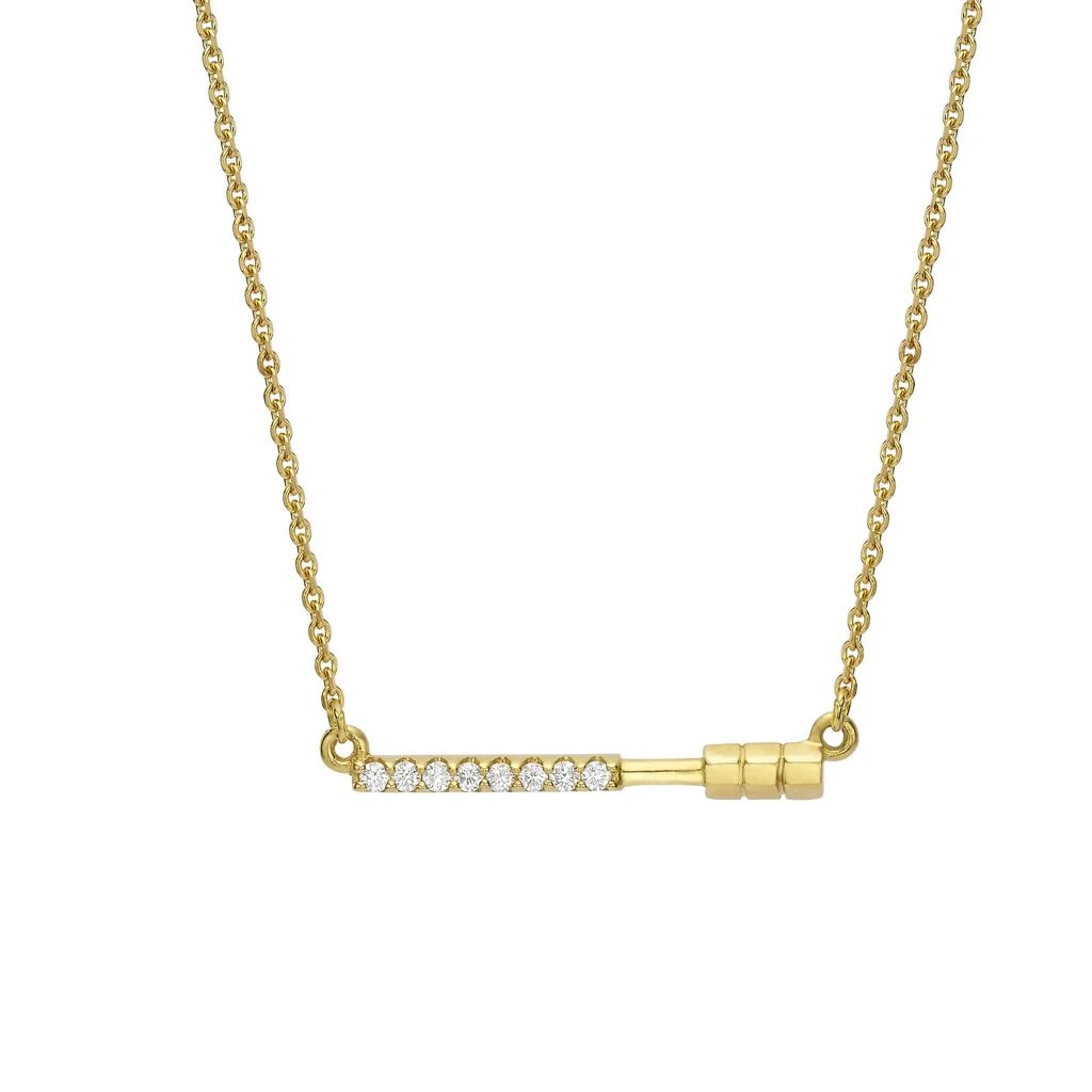 商品AME|Âme Totem 18K Yellow Gold, Lab-Grown Diamond Bar Necklace,价格¥6165,第1张图片