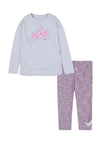 商品NIKE|Girls 4 6X Crossover Tunic Shirt And Leggings Set,价格¥109,第1张图片