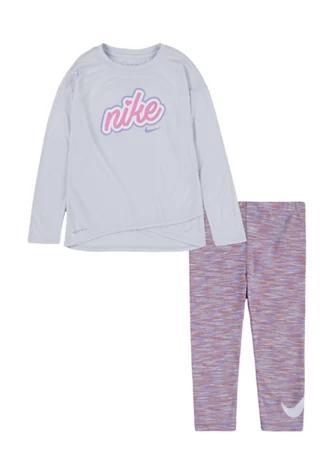 商品NIKE|Girls 4-6x Crossover Tunic Shirt and Leggings Set,价格¥271,第1张图片