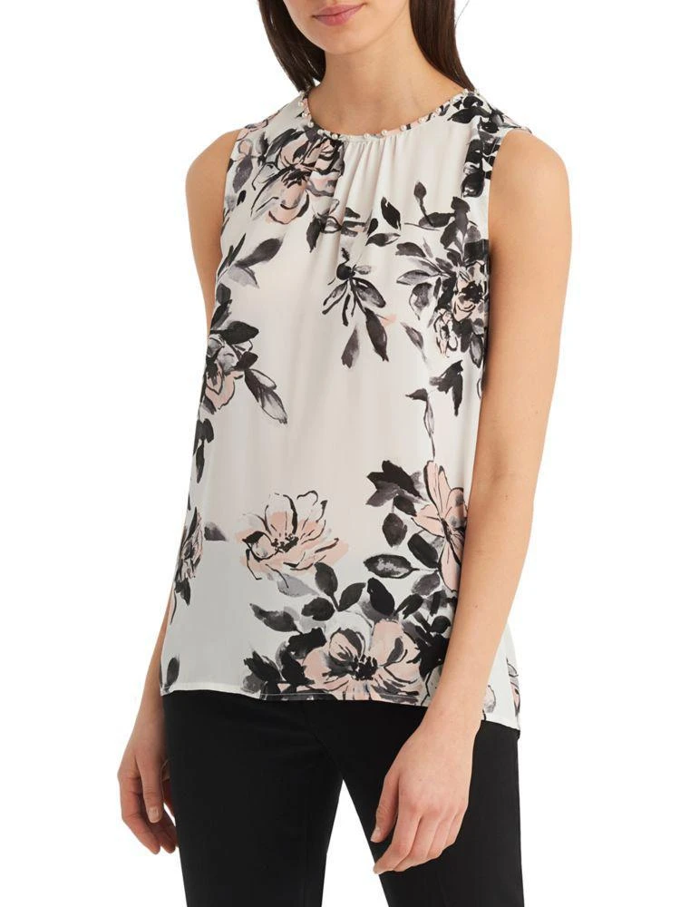 商品Karl Lagerfeld Paris|Sleeveless Floral Top,价格¥338,第1张图片