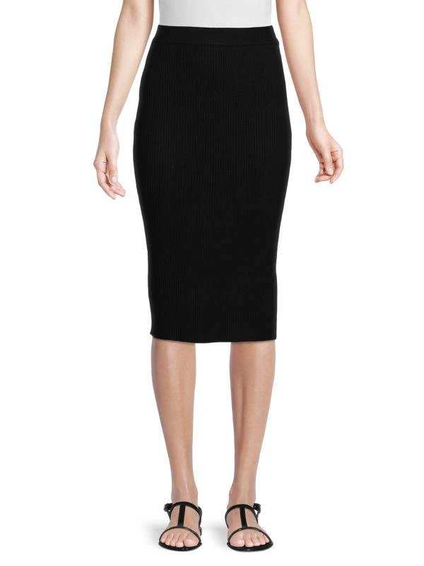 商品Saks Fifth Avenue|Ribbed Knit Midi Pencil Skirt,价格¥119,第1张图片