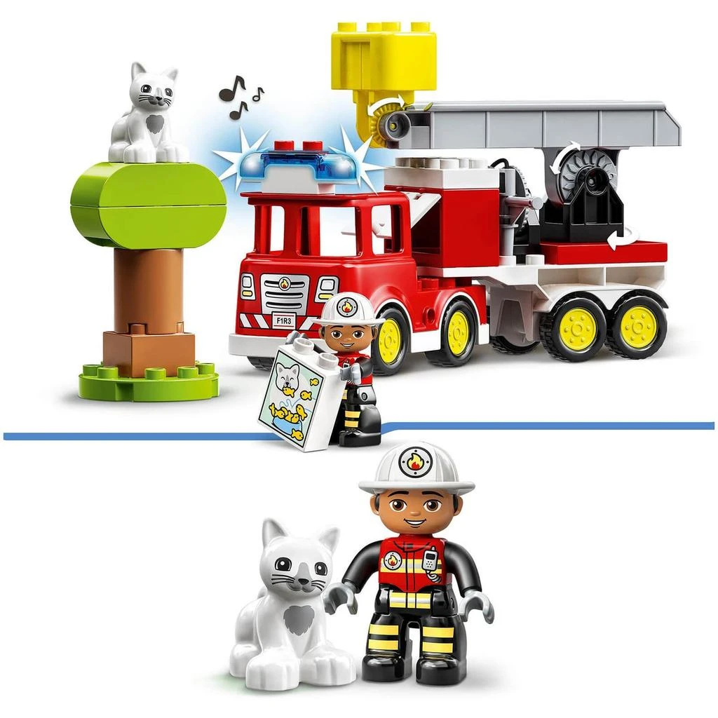 商品LEGO|LEGO DUPLO Town: Fire Engine Toy for 2 Year Olds (10969),价格¥253,第4张图片详细描述