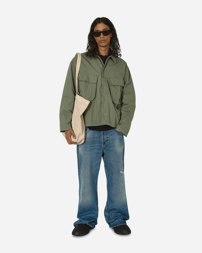 STUSSY Military Longsleeve Overshirt Olive - Shirts