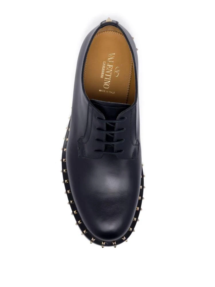 商品Valentino|Men's Studded Leather Lace-Up Derby Shoes,价格¥3920,第3张图片详细描述