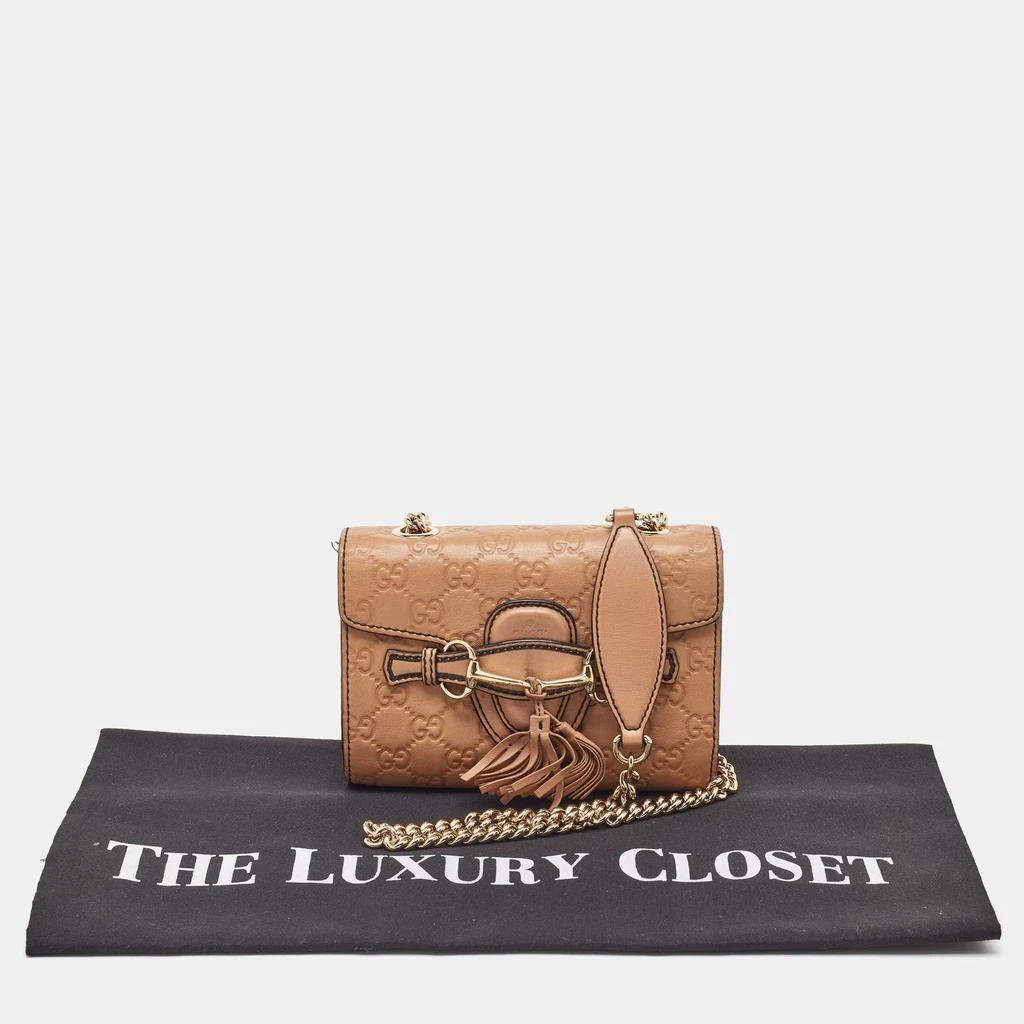 Gucci Light Brown Guccissima Leather Mini Emily Chain Shoulder Bag 商品