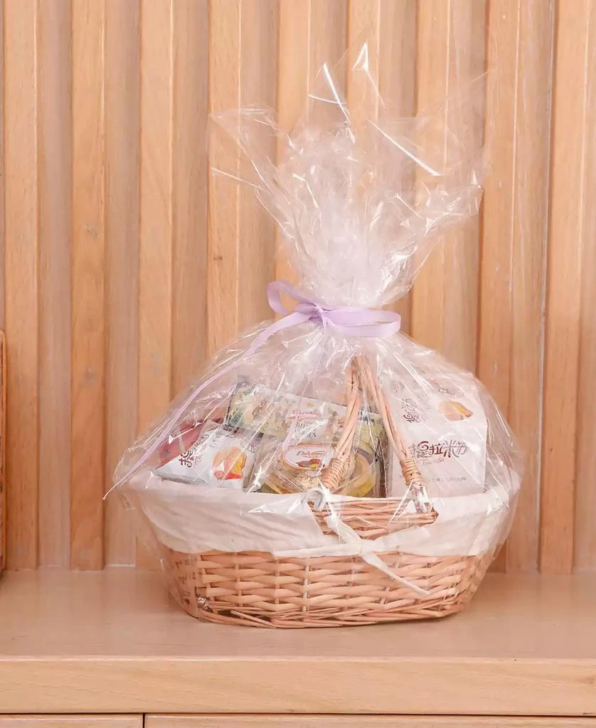 商品Vintiquewise|Oval Willow Basket with Double Drop Down Handles,价格¥169,第3张图片详细描述