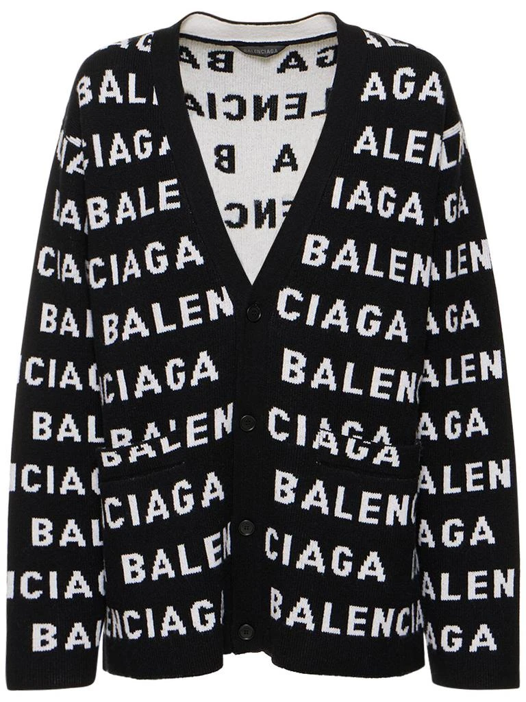 商品Balenciaga|Logo Intarsia Wool Cardigan,价格¥13533,第1张图片