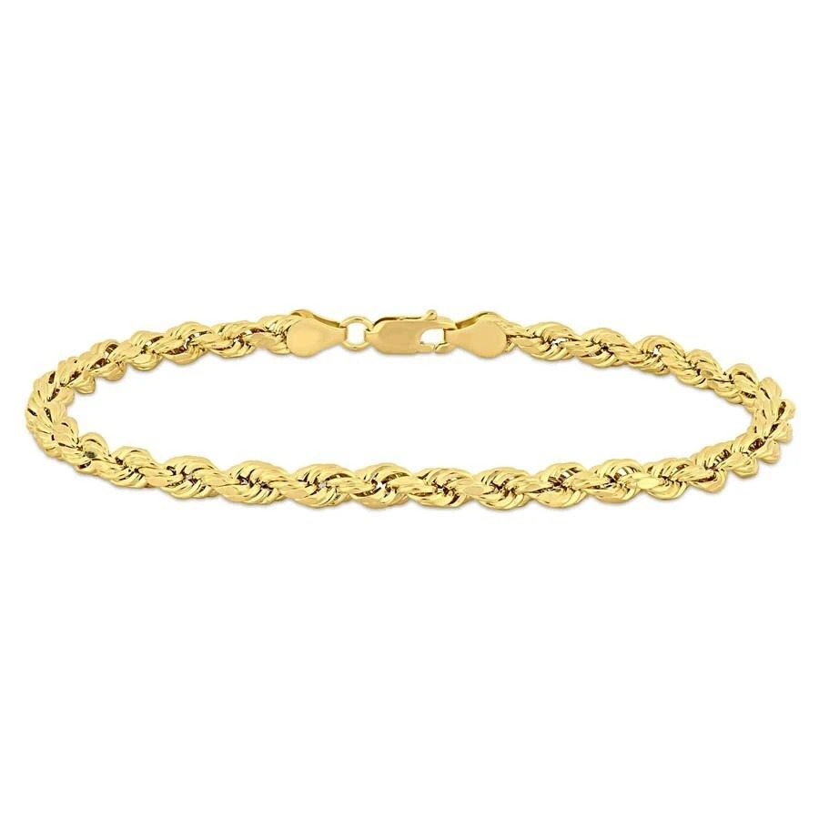 商品Amour|Men's Rope Chain Bracelet In 10K Yellow Gold (5 Mm/9 Inch),价格¥2228,第1张图片