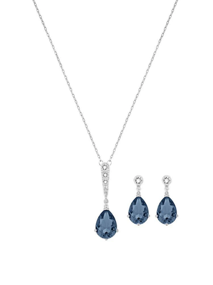 商品Swarovski|Vintage Crystal Pendant Necklace and Drop Earrings Set,价格¥898,第2张图片详细描述