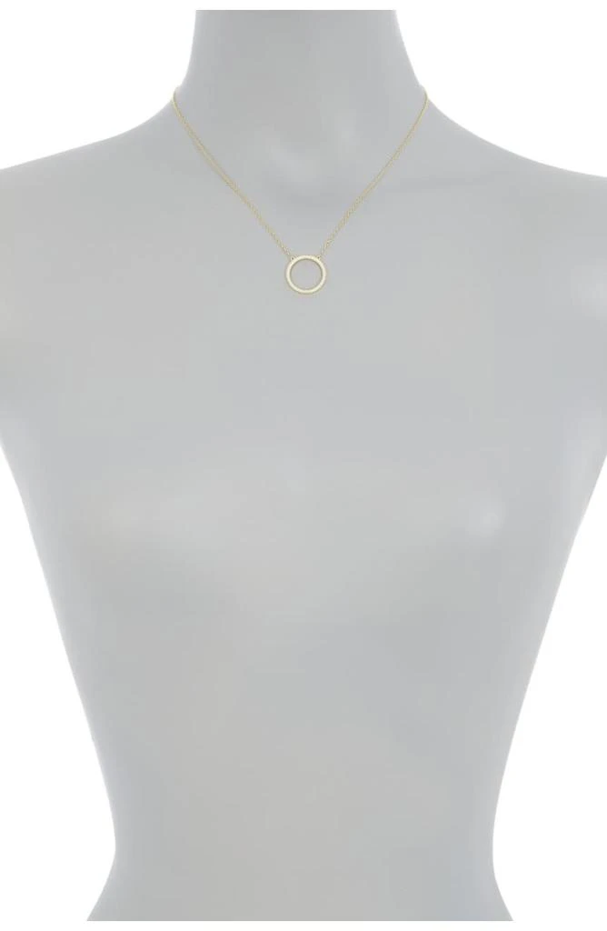 商品ADORNIA|14K Yellow Gold Plated Pavé Open Circle Pendant Necklace,价格¥183,第2张图片详细描述