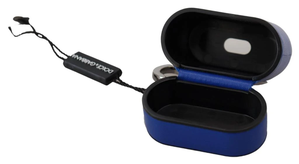 Dolce & Gabbana Blue Leather Silver Metal Logo Airpods Case 商品