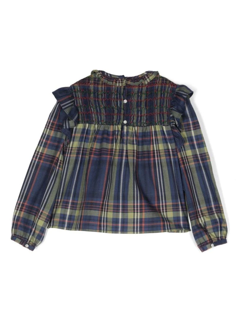 商品Bonpoint|Blusa Blu Check In Cotone Bambina,价格¥1650,第2张图片详细描述