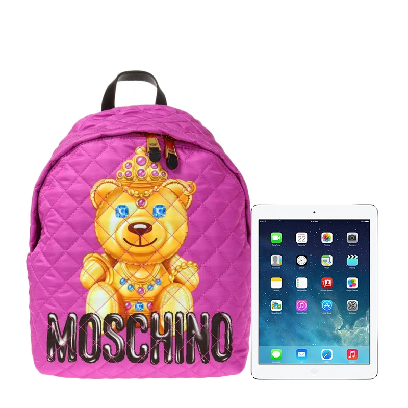 Moschino 莫斯奇诺 女士粉色尼龙手提双肩包 B7615-8205-1244 商品