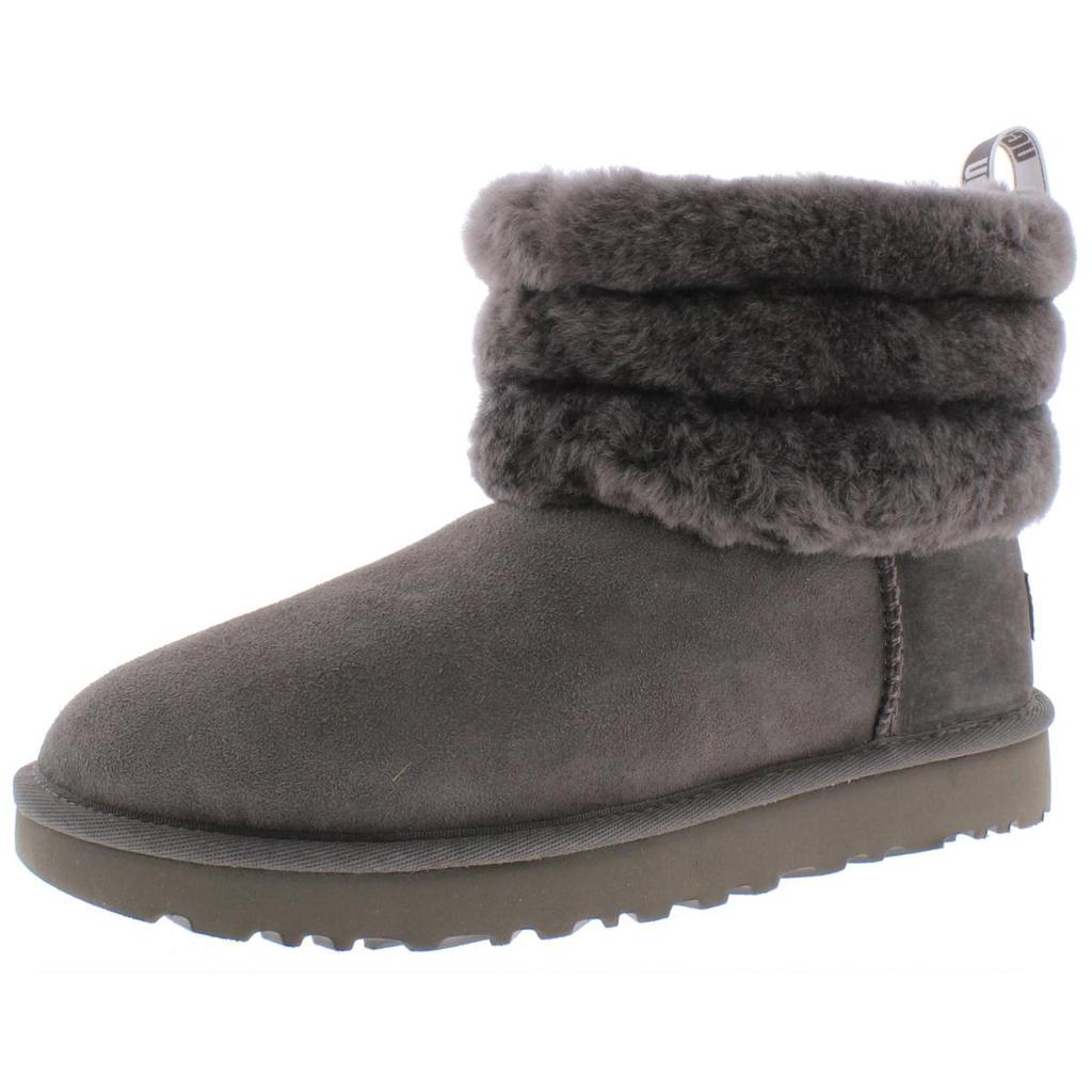 Ugg Womens Fluff Mini Quilted Suede Cold Weather Shearling Boots商品第1张图片规格展示