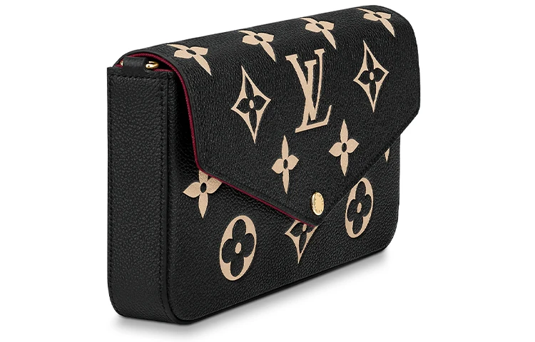 商品[国内直发] Louis Vuitton|Pochette Félicie 信封式构型标志性徽标压纹 软粒面牛皮革 三合一链条包手拿包斜挎包单肩包 女款 黑色,价格¥14907,第3张图片详细描述