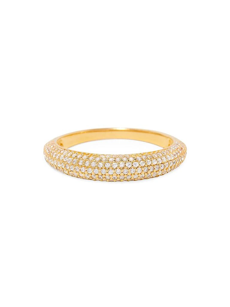 商品brook & york|Marian 14K-Yellow-Gold Vermeil & Cubic Zirconia Domed Ring,价格¥725,第3张图片详细描述