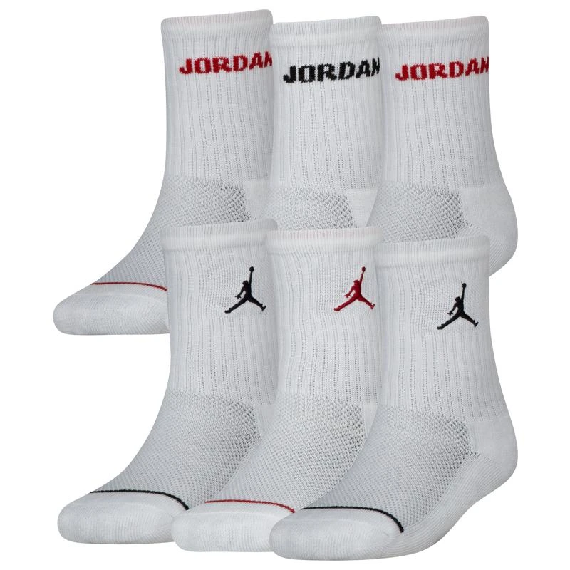 商品Jordan|Jordan Legend Crew 6-Pack Socks - Boys' Grade School,价格¥152,第1张图片