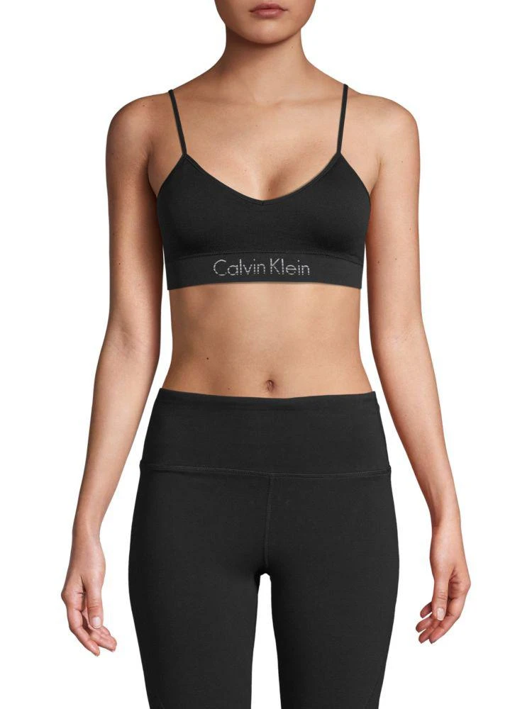 商品Calvin Klein|Logo Stretch Bralette,价格¥113,第3张图片详细描述