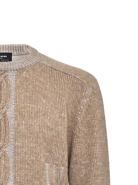 商品Kiton|Deconstructed Cashmere Cable Sweater,价格¥19696,第5张图片详细描述