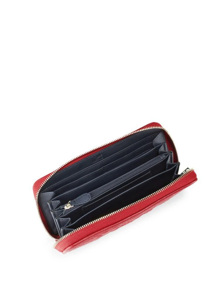 商品Moschino|Embossed Faux Leather Zip-Around Wallet,价格¥629,第2张图片详细描述