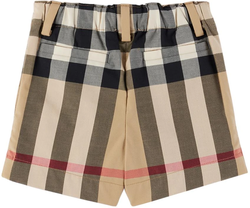 商品Burberry|驼色格纹婴儿短裤,价格¥1038,第2张图片详细描述