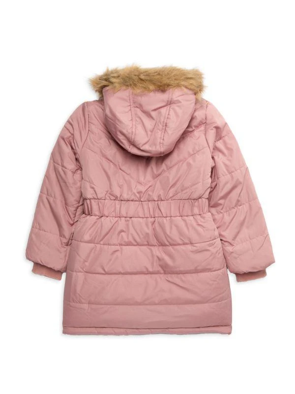 商品BCBG|Little Girl's & Girl's Faux Fur Trim Hooded Puffer Jacket,价格¥563,第2张图片详细描述