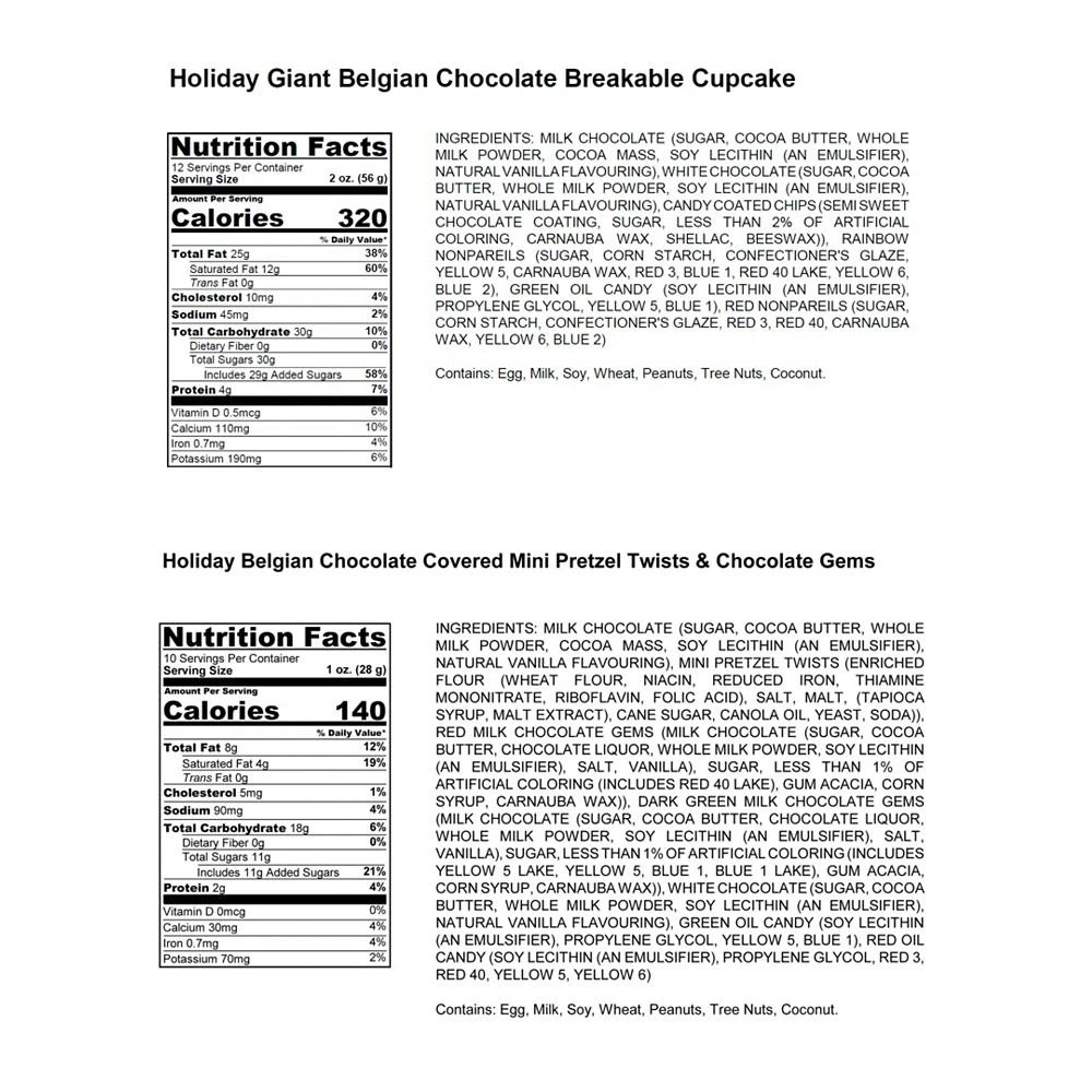 商品Chocolate Covered Company|Holiday Breakable Giant Belgian Chocolate Cupcake - 1 Pc,价格¥524,第3张图片详细描述