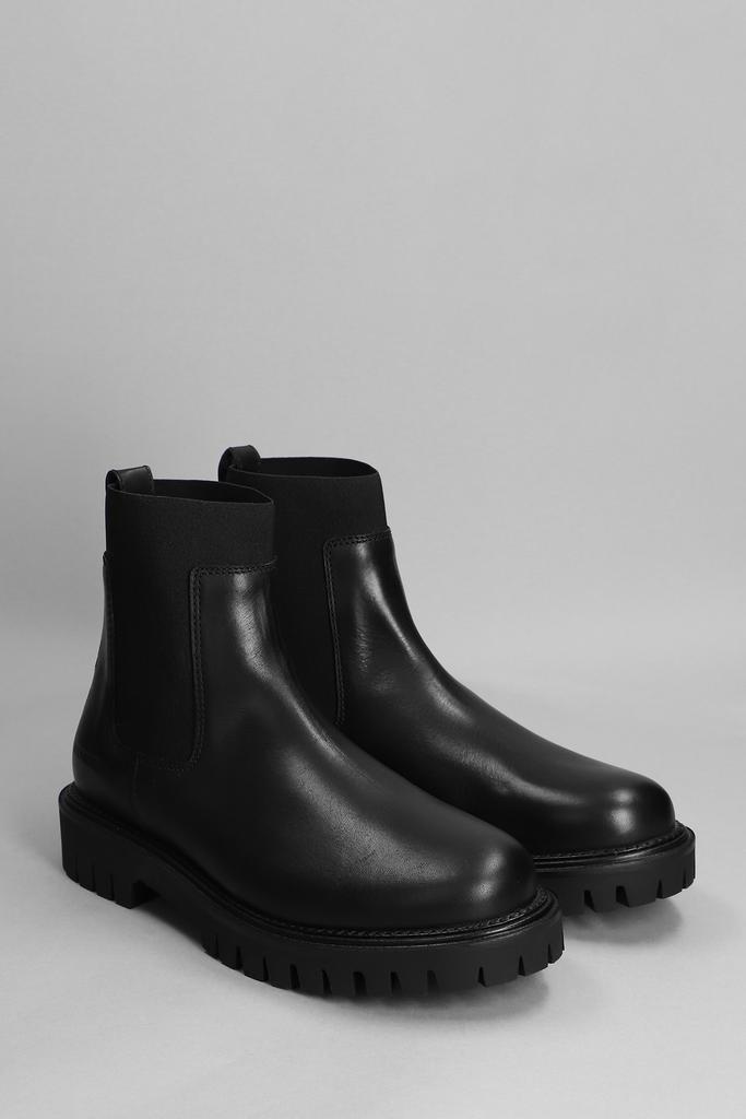 Tommy Hilfiger Premium Casua Ankle Boots In Black Leather商品第2张图片规格展示