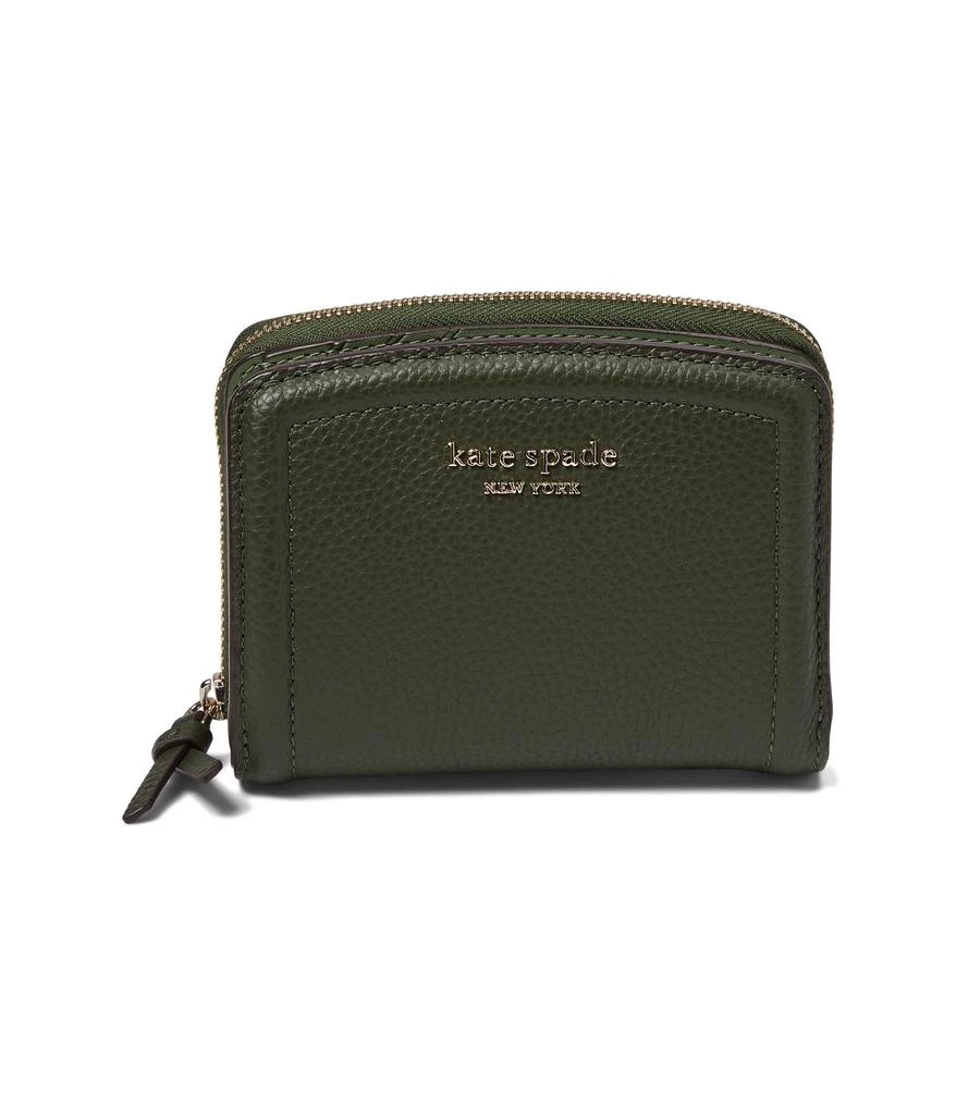 商品Kate Spade|Knott Pebbled Leather Small Compact Wallet,价格¥1183,第1张图片