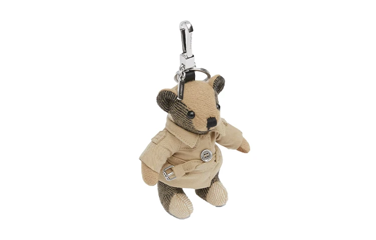 商品[国内直发] Burberry|博柏利 风衣造型 泰迪熊吊饰 皮革 挂件 男女同款情侣款,价格¥2606,第3张图片详细描述