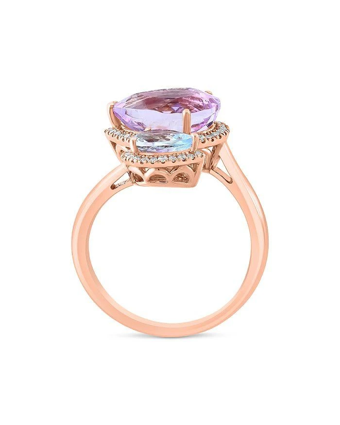 商品Bloomingdale's|Kunzite, Aquamarine & Diamond Bypass Ring in 14K Rose Gold,价格¥29894,第2张图片详细描述