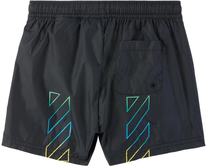 商品Off-White|Kids Black Diag Rainbow Swim Shorts,价格¥951,第2张图片详细描述