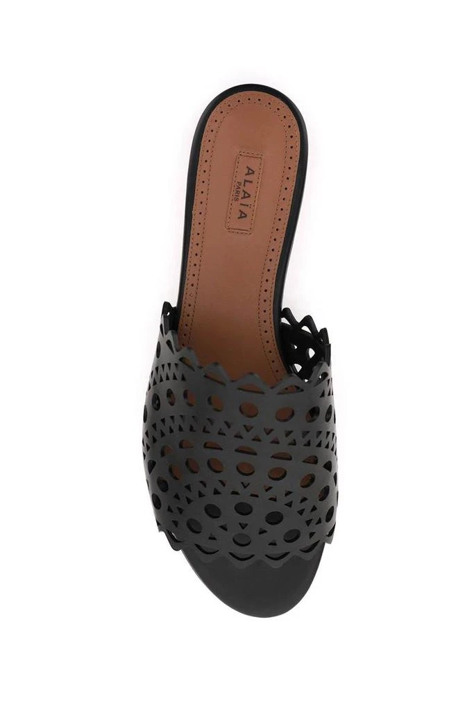 商品Alaïa|Alaia cut-out leather mules,价格¥3397,第2张图片详细描述