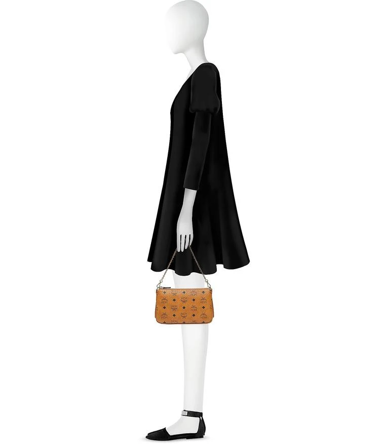 商品MCM|MCM Cognac Visetos Medium Millie Top Zip Crossbody,价格¥3979,第3张图片详细描述