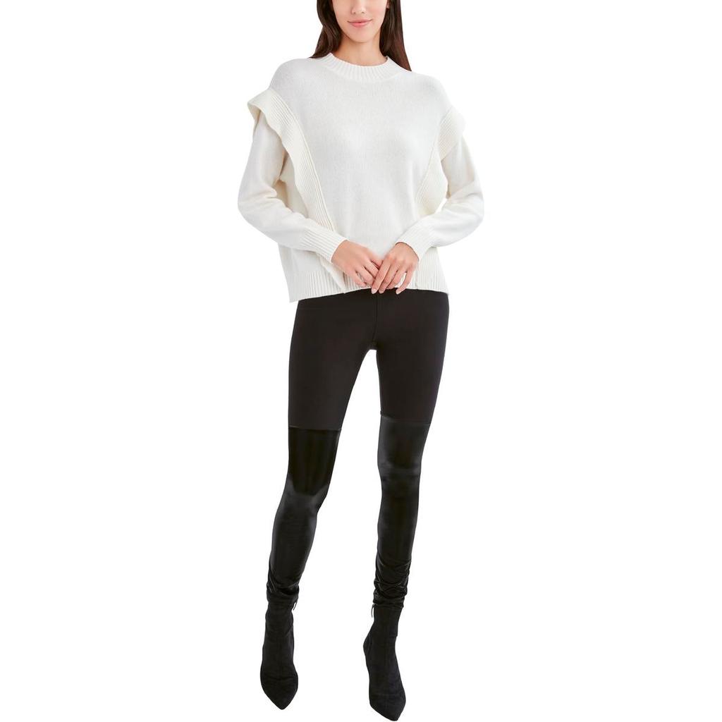 BCBGMAXAZRIA Womens Merino Wool Blend Ribbed Trim Pullover Sweater商品第10张图片规格展示