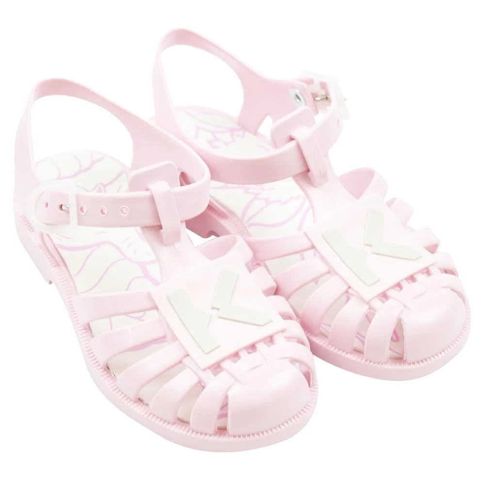 商品Kenzo|Pale Pink Logo PVC Sandals,价格¥321,第1张图片